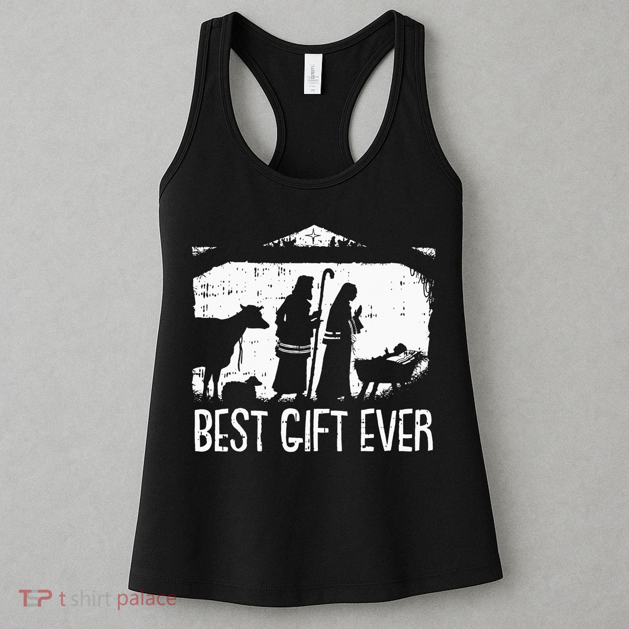 Best Ever Christmas Cool Jesus Nativity Scene Christian Women's Tank Top