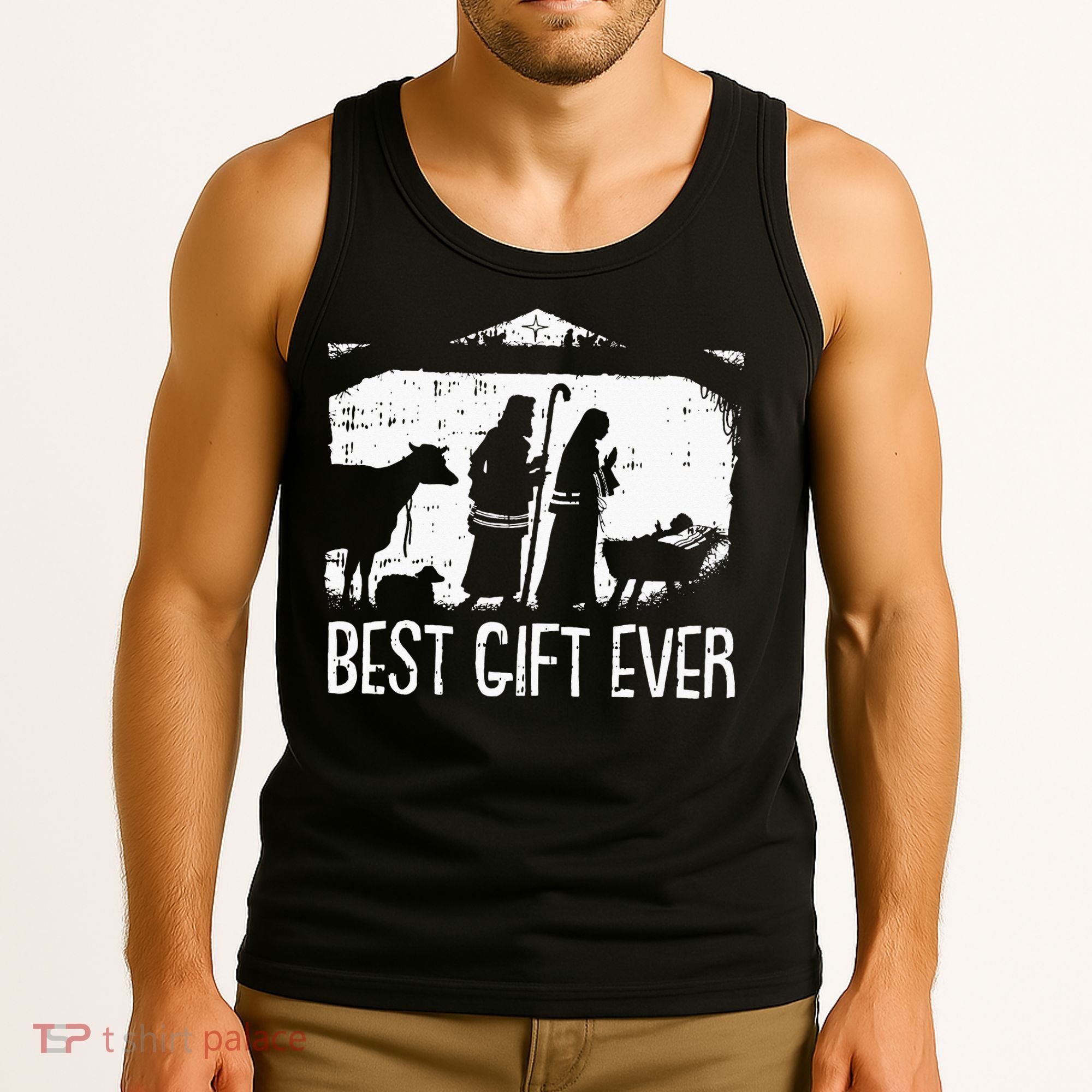 Best Ever Christmas Cool Jesus Nativity Scene Christian Tank Top