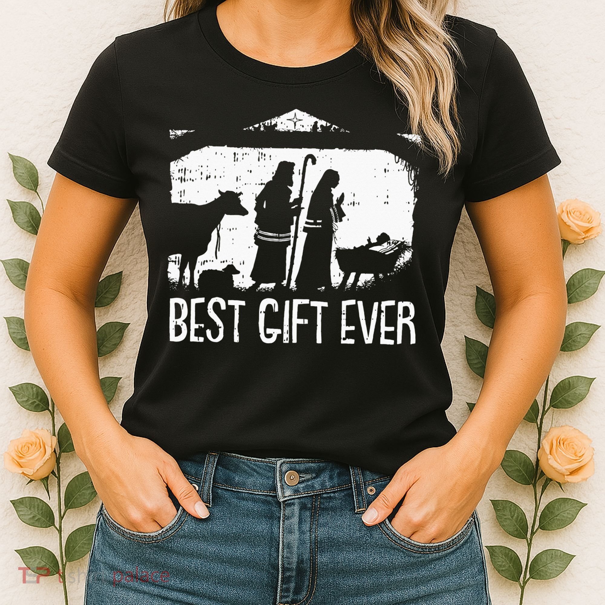 Best Ever Christmas Cool Jesus Nativity Scene Christian Women's T-Shirt