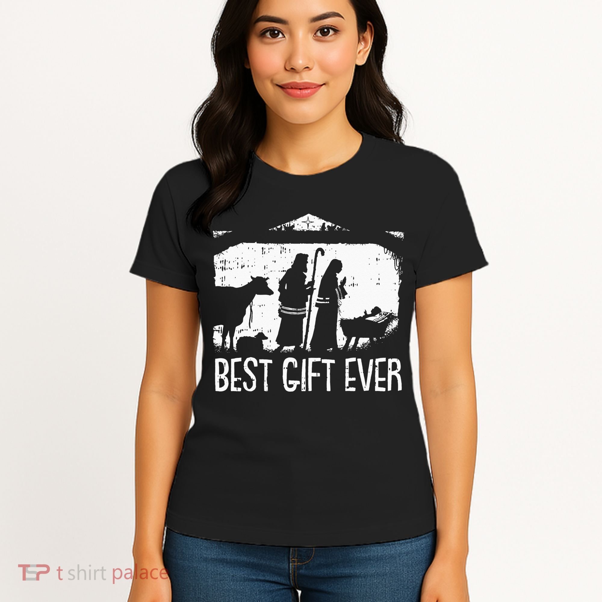 Best Ever Christmas Cool Jesus Nativity Scene Christian Women's T-Shirt