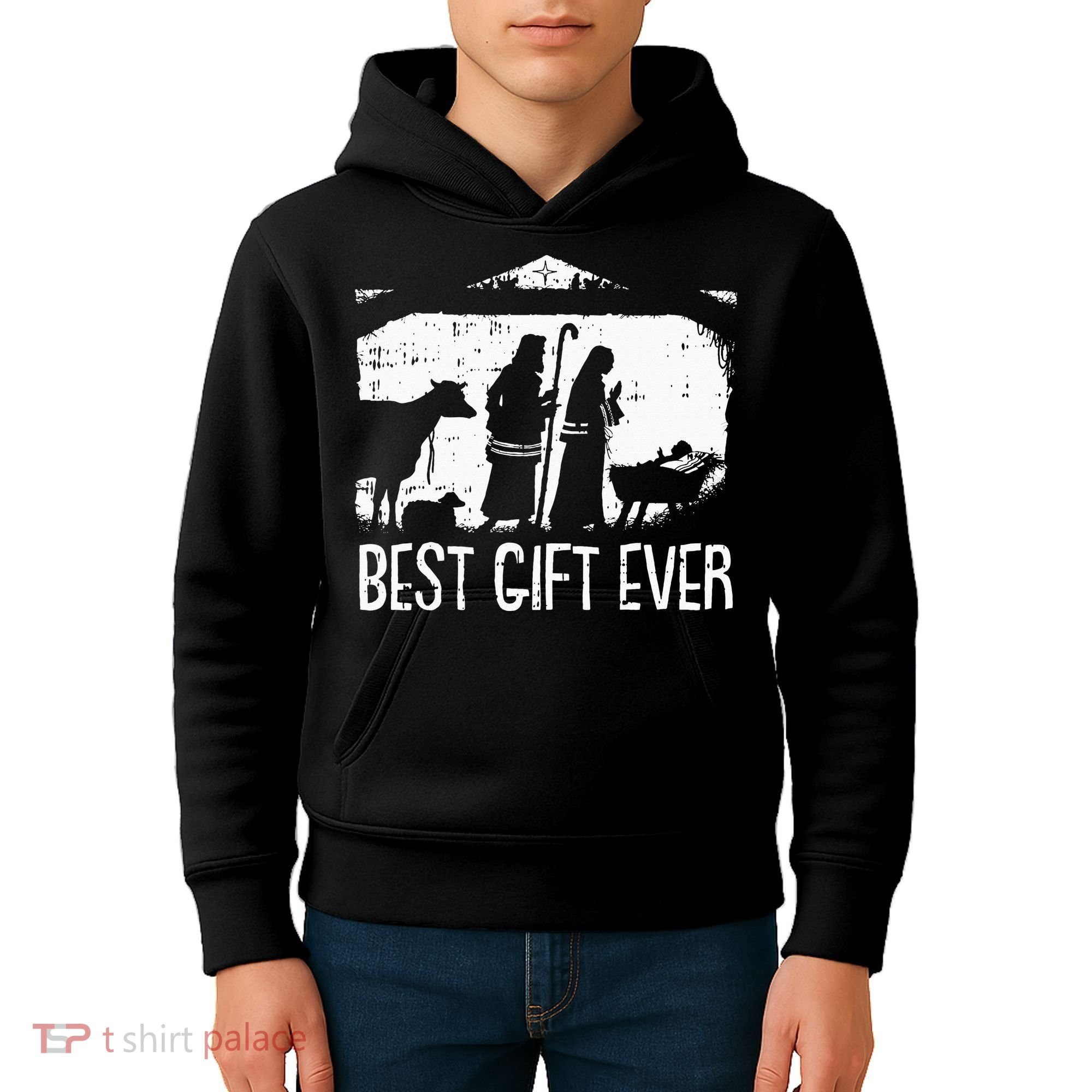 Best Ever Christmas Cool Jesus Nativity Scene Christian Kids Hoodie