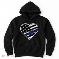 Because He's Mine I Walk This Line Back The Blue Hoodie thumb 0