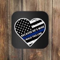 Because He's Mine I Walk This Line Back The Blue Coaster thumb 0