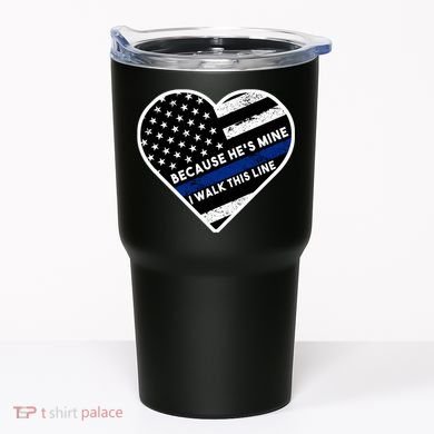 Because He's Mine I Walk This Line Back The Blue Tumbler