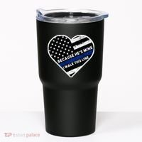 Because He's Mine I Walk This Line Back The Blue Tumbler thumb 0
