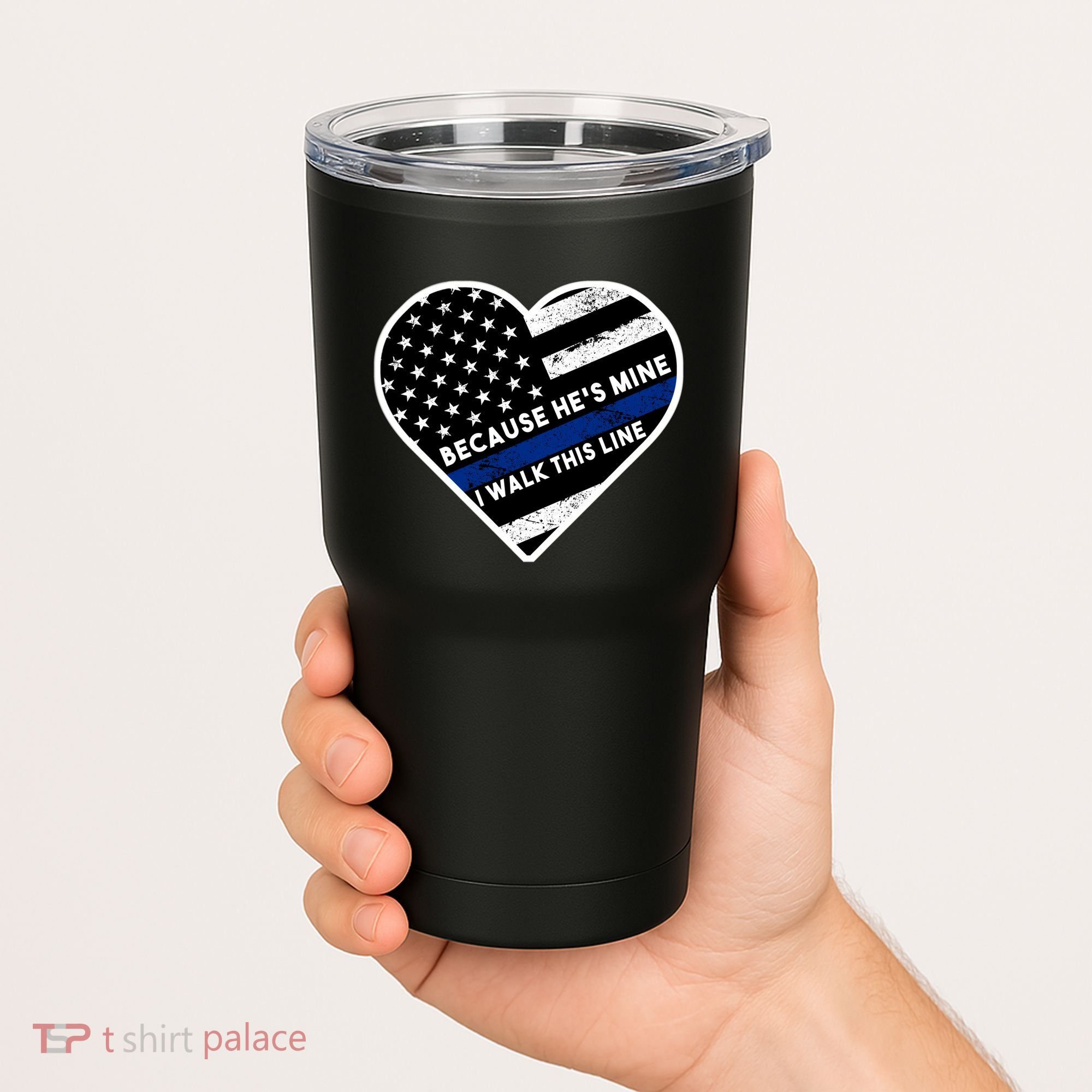 Because He's Mine I Walk This Line Back The Blue Tumbler