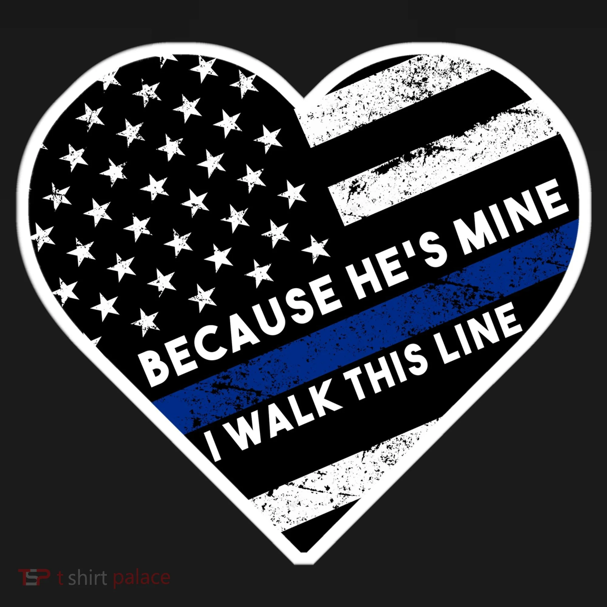 Because He's Mine I Walk This Line Back The Blue Baby Bodysuit