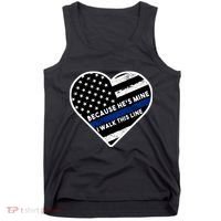 Because He's Mine I Walk This Line Back The Blue Tank Top thumb 0