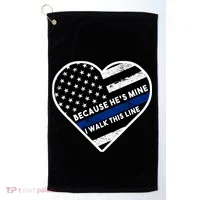 Because He's Mine I Walk This Line Back The Blue Golf Towel thumb 0