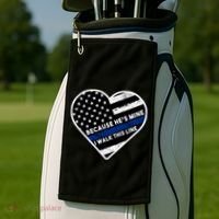Because He's Mine I Walk This Line Back The Blue Golf Towel thumb 2