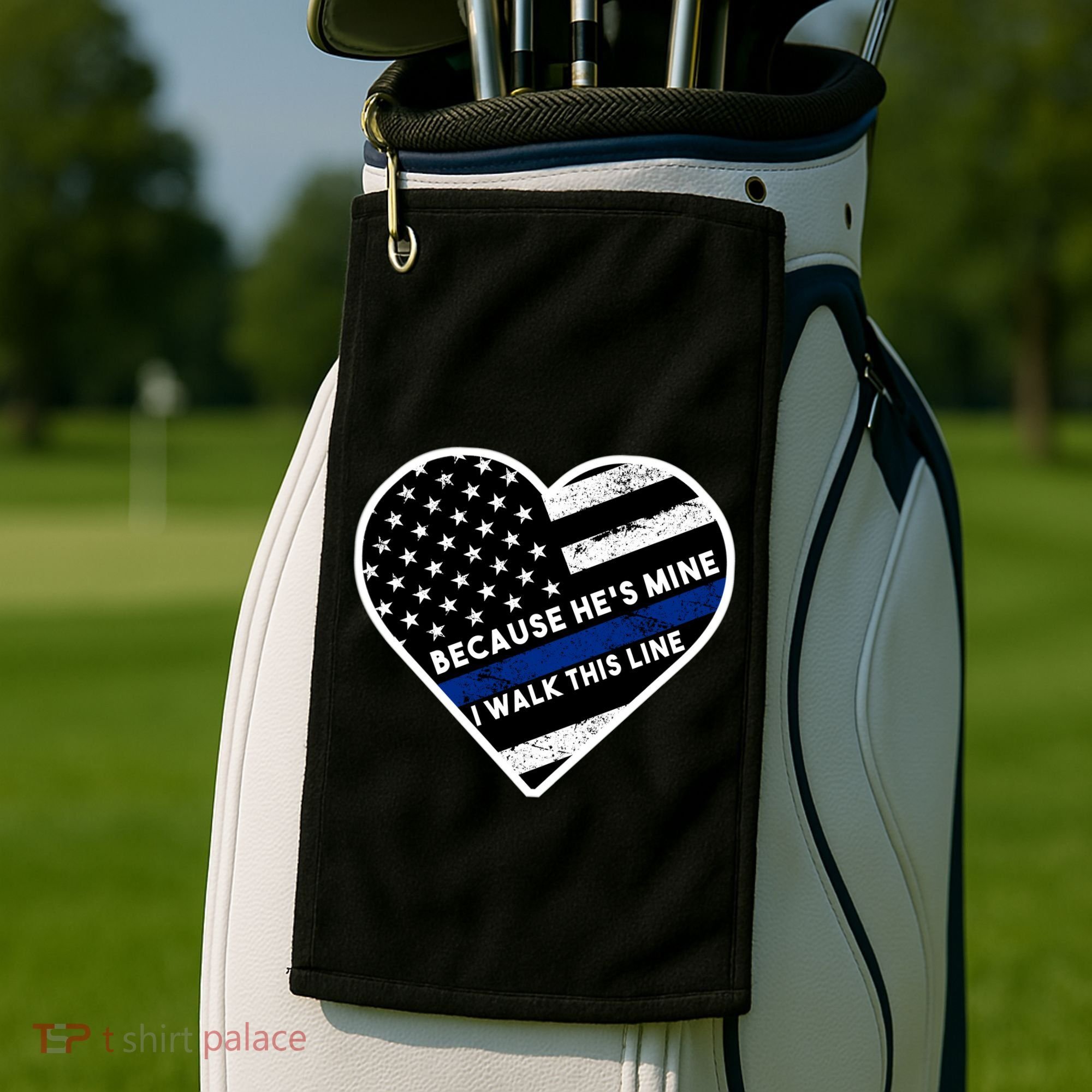 Because He's Mine I Walk This Line Back The Blue Golf Towel