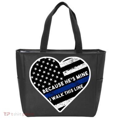 Because He's Mine I Walk This Line Back The Blue Tote Bag