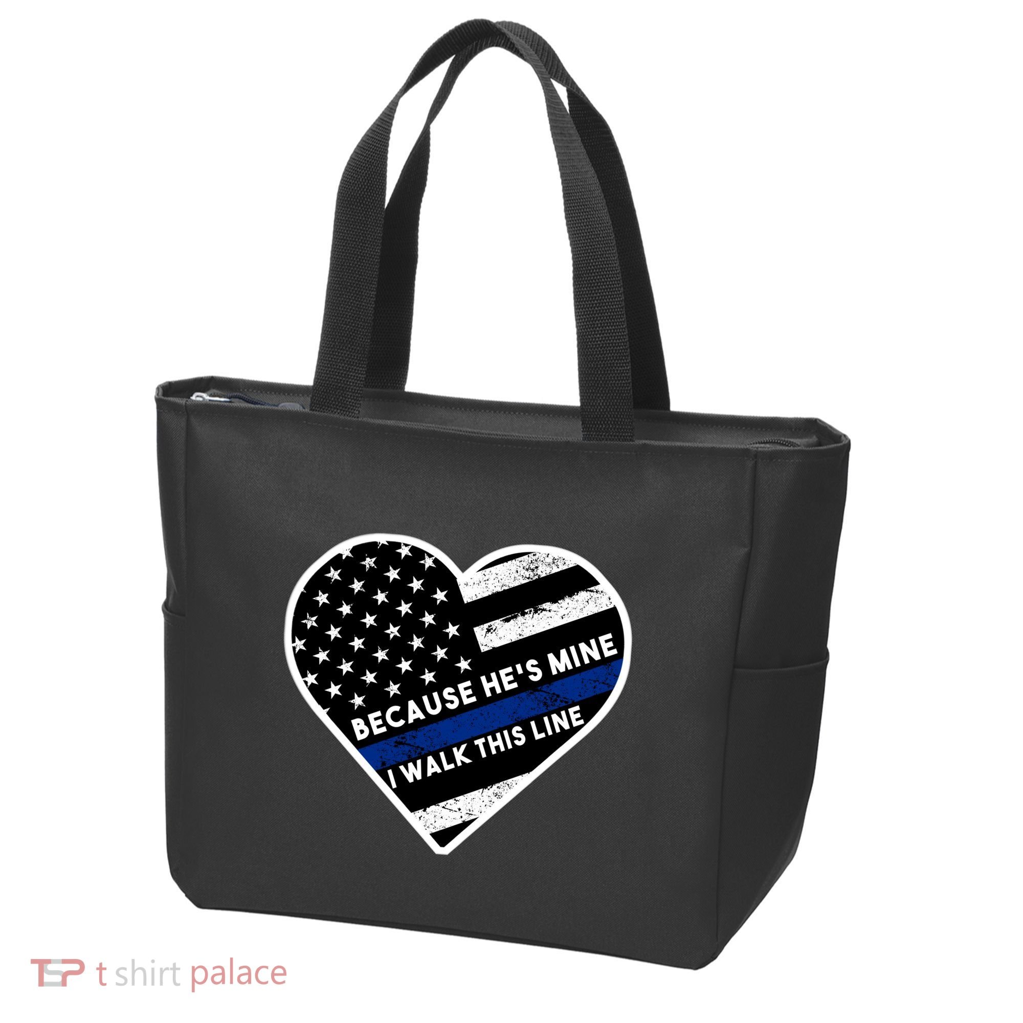 Because He's Mine I Walk This Line Back The Blue Tote Bag