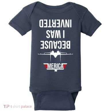 Because I Was Inverted Jet Fighter Baby Bodysuit