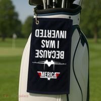 Because I Was Inverted Jet Fighter Golf Towel thumb 2