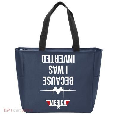 Because I Was Inverted Jet Fighter Tote Bag