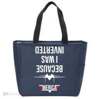 Because I Was Inverted Jet Fighter Tote Bag thumb 0
