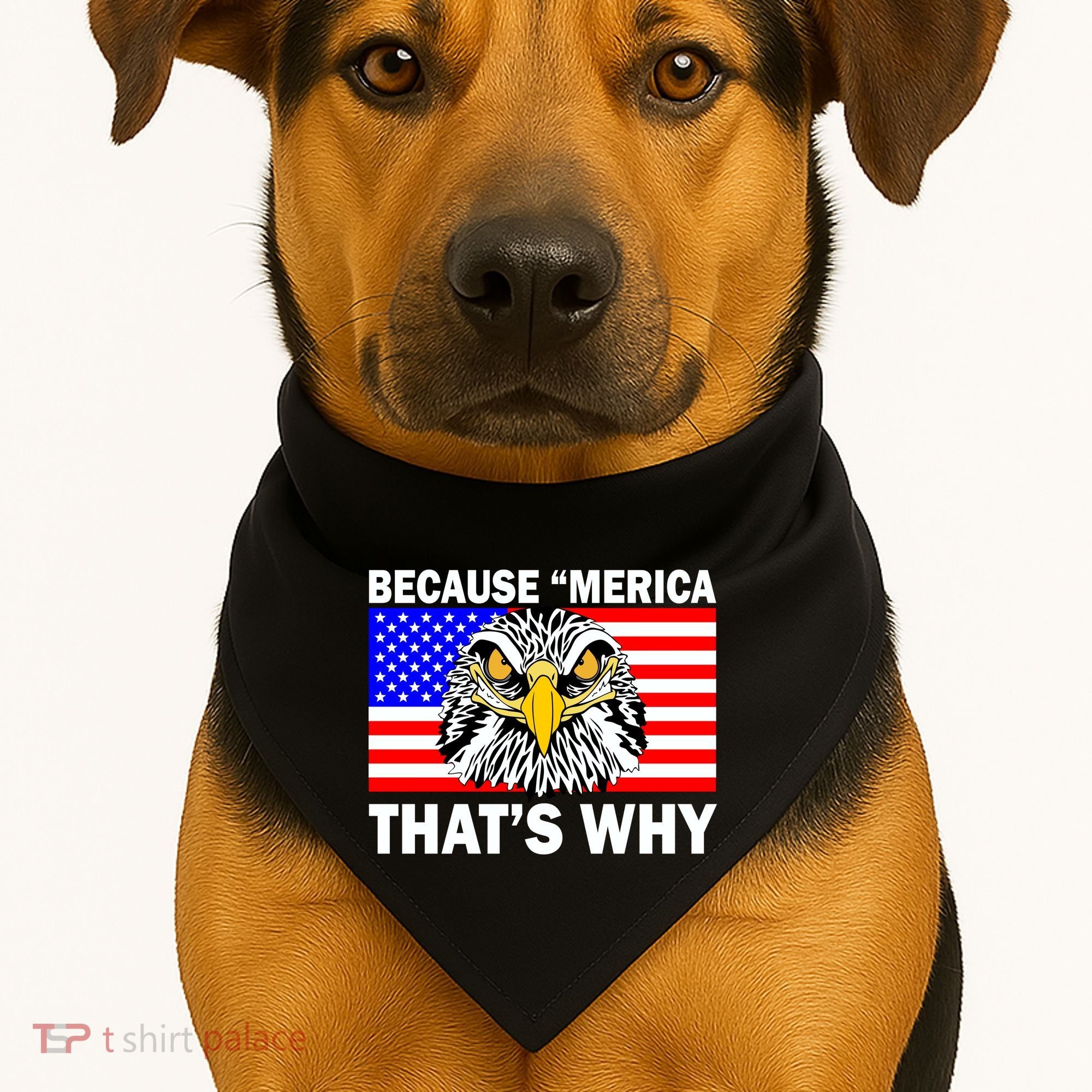 Because 'Merica That's Why! Eagle USA-Made Doggie Bandana