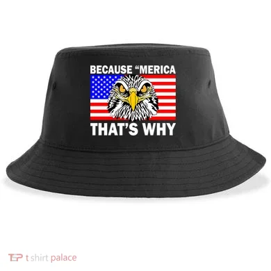 Because 'Merica That's Why! Eagle Sustainable Bucket Hat