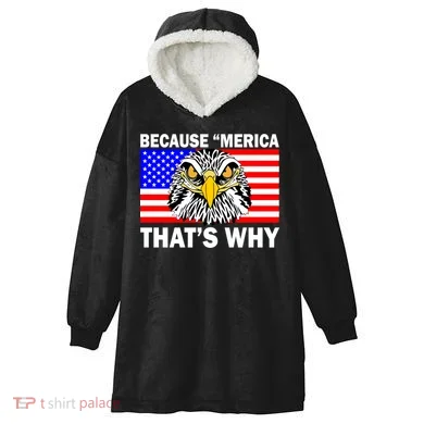 Because 'Merica That's Why! Eagle Hooded Wearable Blanket