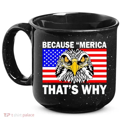 Because 'Merica That's Why! Eagle 15oz Campfire Ceramic Mug