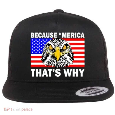 Because 'Merica That's Why! Eagle Flat Bill Trucker Hat