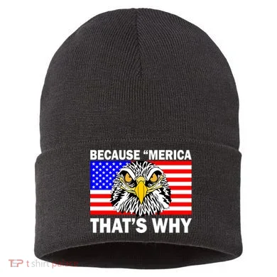 Because 'Merica That's Why! Eagle Sustainable Knit Beanie