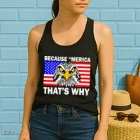 Because 'Merica That's Why! Eagle Women's Tank Top thumb 2