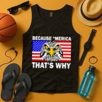 Because 'Merica That's Why! Eagle Tank Top thumb 4