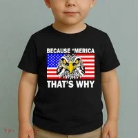 Because 'Merica That's Why! Eagle Toddler T-Shirt thumb 2