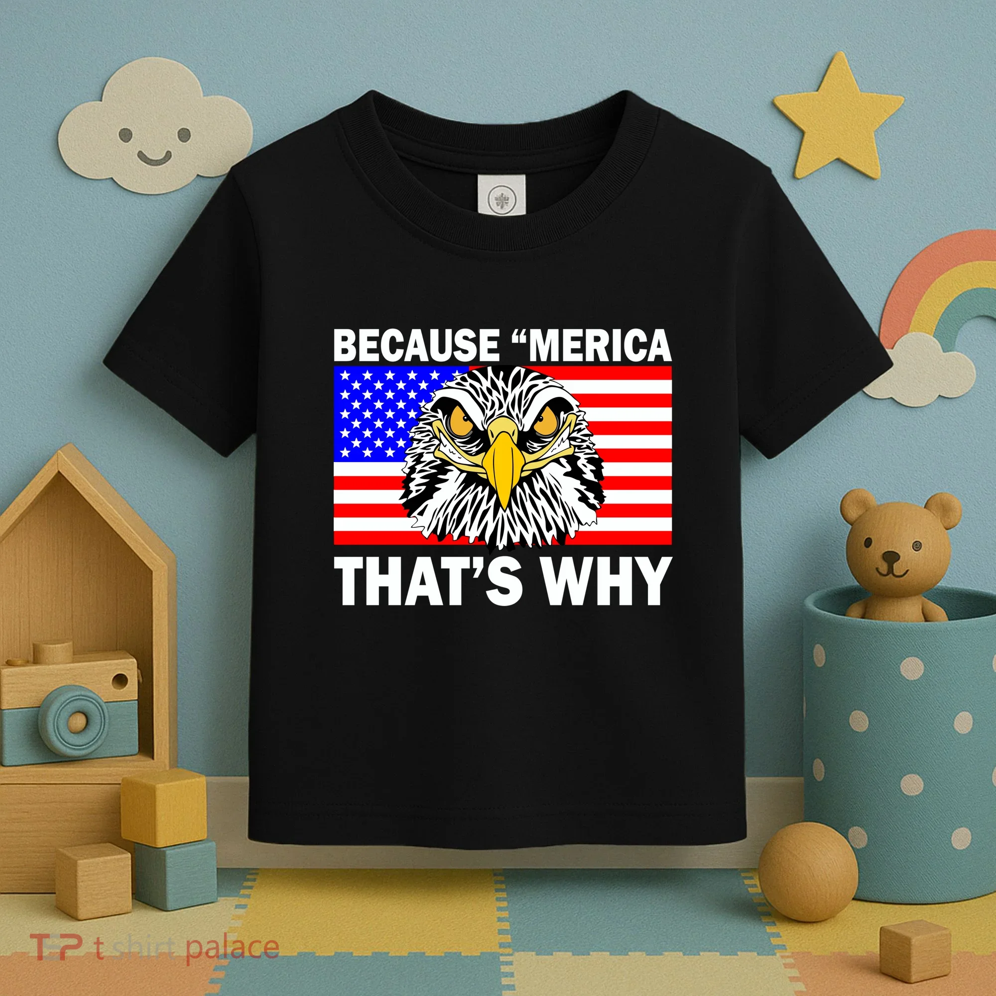 Because 'Merica That's Why! Eagle Toddler T-Shirt