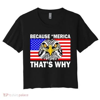 Because 'Merica That's Why! Eagle Women's Crop Top Tee