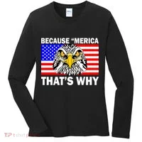 Because 'Merica That's Why! Eagle Women's Long Sleeve Shirt thumb 0
