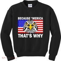 Because 'Merica That's Why! Eagle Kids Sweatshirt thumb 0