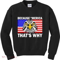 Because 'Merica That's Why! Eagle Kids Sweatshirt thumb 0