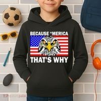 Because 'Merica That's Why! Eagle Kids Hoodie thumb 2