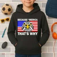 Because 'Merica That's Why! Eagle Kids Hoodie thumb 2