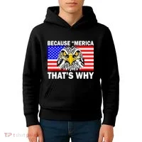 Because 'Merica That's Why! Eagle Kids Hoodie thumb 4