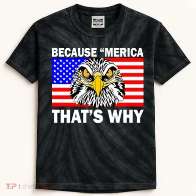 Because 'Merica That's Why! Eagle Kids Tie-Dye T-Shirt