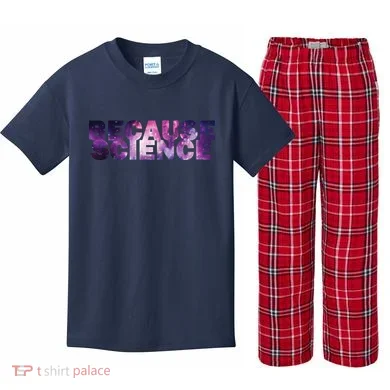 Because Science Kids Plaid Pajama Set