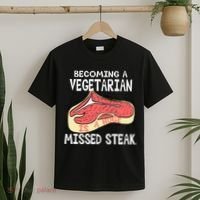 Becoming A Vegetarian is a Huge Missed Steak T-Shirt thumb 2