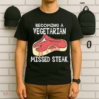 Becoming A Vegetarian is a Huge Missed Steak T-Shirt thumb 6