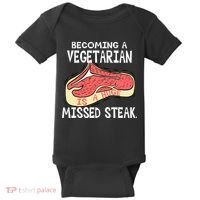 Becoming A Vegetarian is a Huge Missed Steak Baby Bodysuit thumb 0