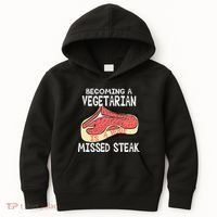 Becoming A Vegetarian is a Huge Missed Steak Kids Hoodie thumb 0