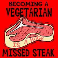 Becoming A Vegetarian is a Huge Missed Steak Santa Hat thumb 1