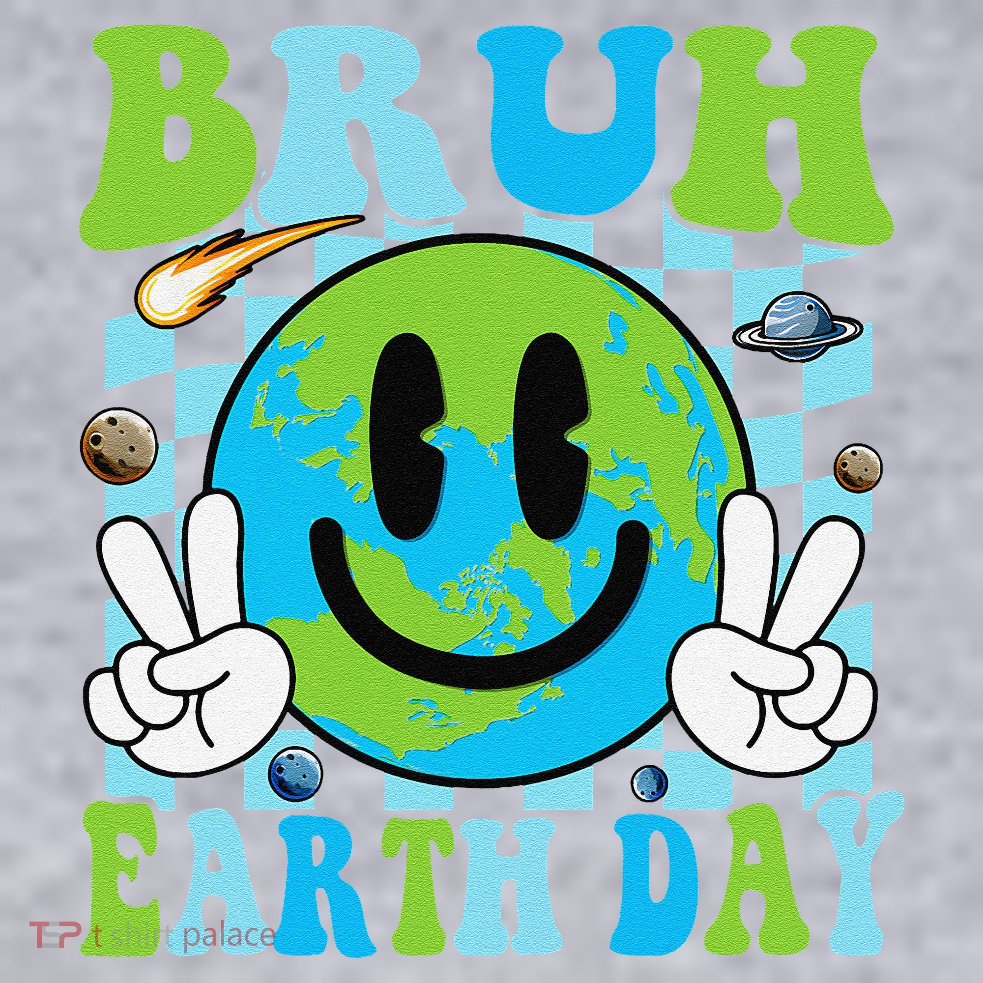 Bruh Earth Day Dabbing Earth Environmental Earth Day Women's Racerback Cropped Tank