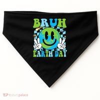 Bruh Earth Day Dabbing Earth Environmental Earth Day USA-Made Doggie Bandana thumb 0