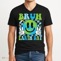 Bruh Earth Day Dabbing Earth Environmental Earth Day V-Neck T-Shirt thumb 2