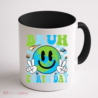 Bruh Earth Day Dabbing Earth Environmental Earth Day Coffee Mug back