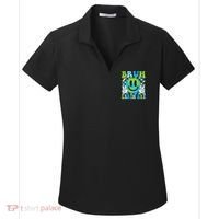 Bruh Earth Day Dabbing Earth Environmental Earth Day Women's Dry Zone Grid Polo thumb 0